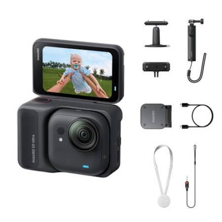 Insta360 GO Ultra Creator Bundle Black kamera sportowa, 4K60, WI-FI, Bluetooth_Zawartość zestawu_1
